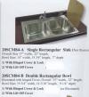  Single Rectangular Bowl Sacrarium With Hinge Cover & Lock (A1): 3162 Style 
