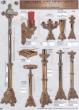  High Polish Finish Bronze Paschal Candle Stand: 2180 Style - 48" Ht - 1 15/16" Socket 