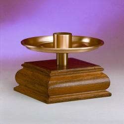  Wood/Bronze Altar Candlestick: 2828 Style - 1 1/2\" Socket 