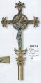  Combination Finish Bronze Floor Processional Crucifix: Style 3018 - 79" Ht 