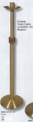  Fixed High Polish Finish Floor Bronze Paschal Candlestick: 9013 Style - 48\" Ht - 1 15/16\" Socket 