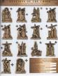  Oak Background Stations/Way of the Cross w/Bronze Numerals: 5912 Style - 14 PC - 9" x 8" Ht 