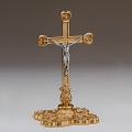  Rich Gilt Finish Bronze Altar Crucifix: 6193 Style - 12" Ht 