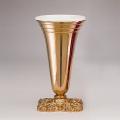  Rich Gilt High Polish Finish Bronze Altar Vase (A): 6193 Style - 12" Ht 