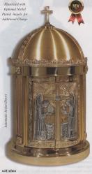  Combination Finish Bronze \"Angels\" Tabernacle: 6464 Style - 34\" Ht 