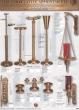  Combination Finish Bronze Altar Candlestick (A): 7130 Style - 5" Ht 