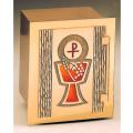  Bronze "Eucharist" Tabernacle w/Cabinet Lock: 8383 Style - 14" Ht 