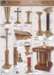  Bronze Floor Sanctuary Lamp w/Wood Column: 9035 Style - 48" Ht 