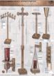  Processional Combination Finish Bronze Candlestick w/Wood Column: 9725 Style - 44" Ht - 1 1/2" Socket 