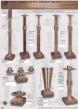  Processional Combination Finish Bronze Candlestick w/Wood Column: 9725 Style - 44" Ht - 1 1/2" Socket 