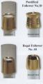  High Polish Brass Regal Candle Draft Style Burner/Follower - 2 1/2" Dia 
