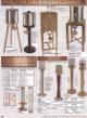  Satin Finish Bronze Acolyte Processional Candlestick: 6125 Style - Spring Loaded Tube - 7/8" Candle 
