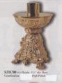  Combination Finish Bronze Altar Candlestick: 2180 Style - 1 1/2" Socket 