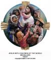  Jesus w/Children of the World Medallion/Plaque in Fiberglass, 28" & 40"H 