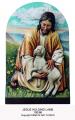  Jesus Holding the Lamb Plaque in Fiberglass 