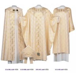 Dalmatic - Paulus Series in Damask or Brocade Fabric: Plain Neck or Cowl 