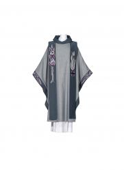  Chasuble - \"Staff of Aaron\" - Requiem Series: Plain Neck or Cowl 