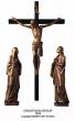  Crucifixion Group Full Round w/Cross in Linden Wood, 36" - 72"H 
