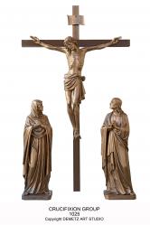  Crucifixion Group Full Round St. John & Mary Only in Fiberglass, 72\"H 