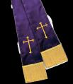  Empress Purple Satin Pulpit Stole With Cross (Polyester) 