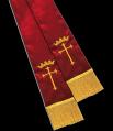  Empress Red Satin Pulpit Stole With Symbol (Polyester) 