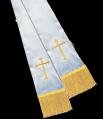  Empress White Satin Pulpit Stole With Cross (Polyester) 