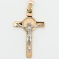  10k Gold Two-Tone Saint Benedict Crucifix 