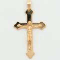  10k Gold Large Ornate Flat Crucifix 