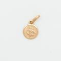  10k Gold Tiny Round Saint Christopher Medal 