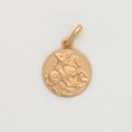  10k Gold Small Round Saint George Medal 