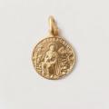  10k Gold Small Round Saint Peregrine Medal 