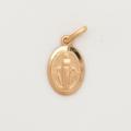  10k Gold Small Oval Miraculous Medal - Latin Text 