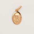  10k Gold Small Oval Virgin Mary Medal 