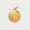  10k Gold Small Round Saint Andrew Medal 