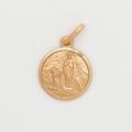  10k Gold Small Our Lady Of Lourdes Saint Bernadette Medal 