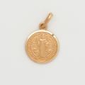 10k Gold Small Round Saint Benedict Medal 