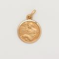  10k Gold Small Round Saint Cecilia Medal 