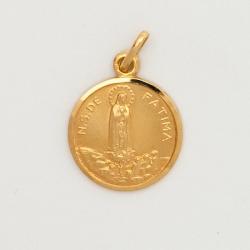 10k Gold Small Round Ol Fatima Medal 