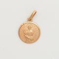  10k Gold Small Round Saint Francis Medal 