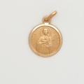  10k Gold Small Round Saint Lucia Medal 
