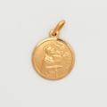  10k Gold Small Round Saint Matthew Medal 