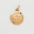  10k Gold Small Round Saint Mark Medal 