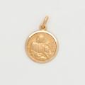  10k Gold Small Round Saint Anne Medal 
