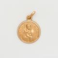  10k Gold Small Round Saint Rita Medal 