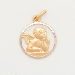  10k Gold Medium Cut Guardian Angel Medal 