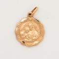  10k Gold Medium Ornate First Communion Medal 