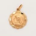  10k Gold Medium Ornate Virgin Mary Medal 