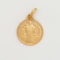 10k Gold Medium Round Saint Benedict Medal 