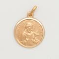  10k Gold Medium Round Saint Francis Of Assisi Medal 