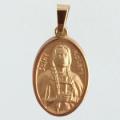  10k Gold Large Oval Saint Kateri Tekakwitha Medal 